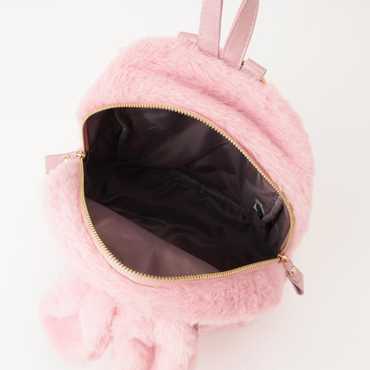 兔耳朵毛絨雙肩包