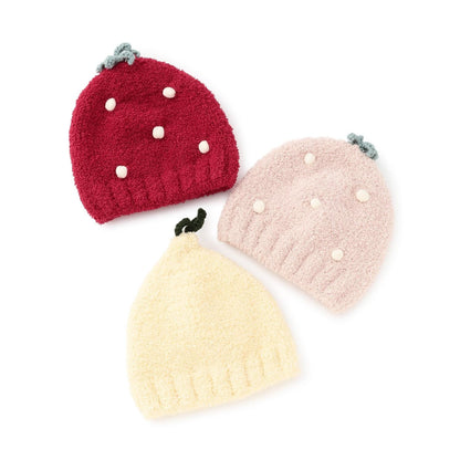 水果棉花糖針織帽