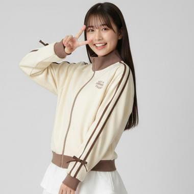 【milky coast】袖條紋運動夾克