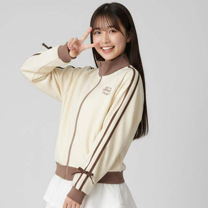 【milky coast】袖條紋運動夾克