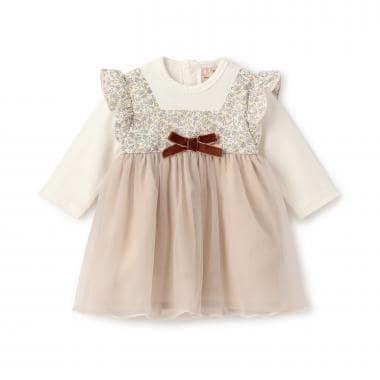 花卉網紗拼接連體衣