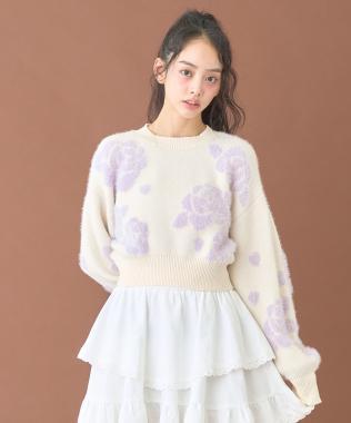 玫瑰絨毛針織衫【韓國時尚】
