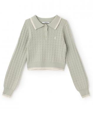 修身款針織POLO衫【韓國時尚】