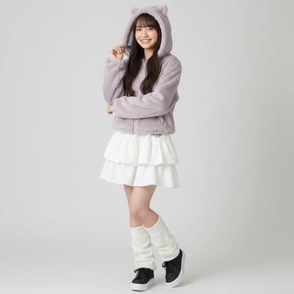 【milky coast】貓耳毛絨連帽外套