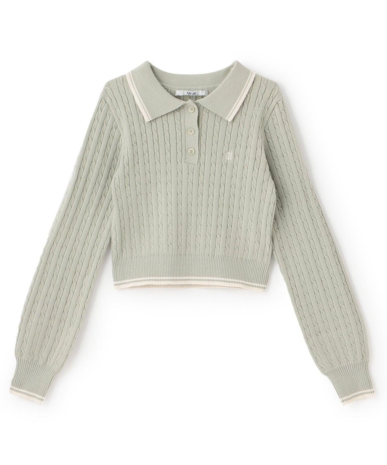 修身款針織POLO衫【韓國時尚】