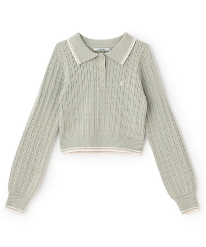 修身款針織POLO衫【韓國時尚】