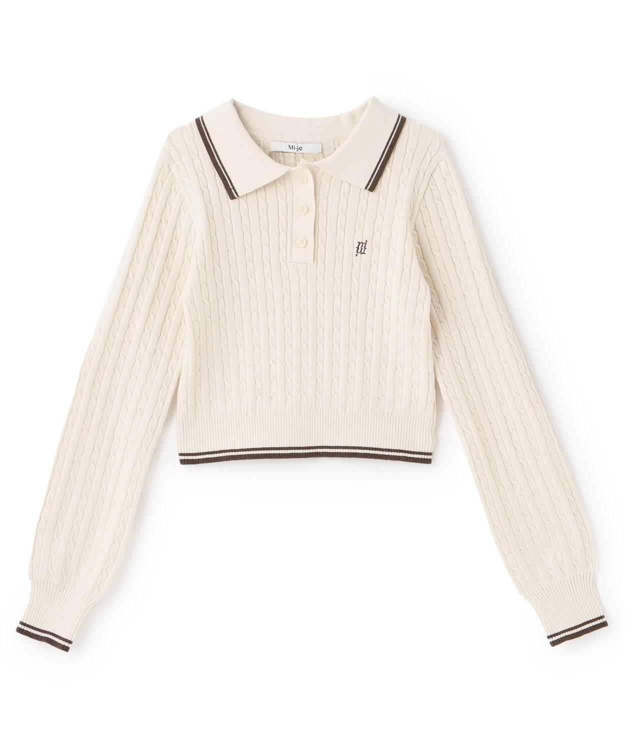 修身款針織POLO衫【韓國時尚】