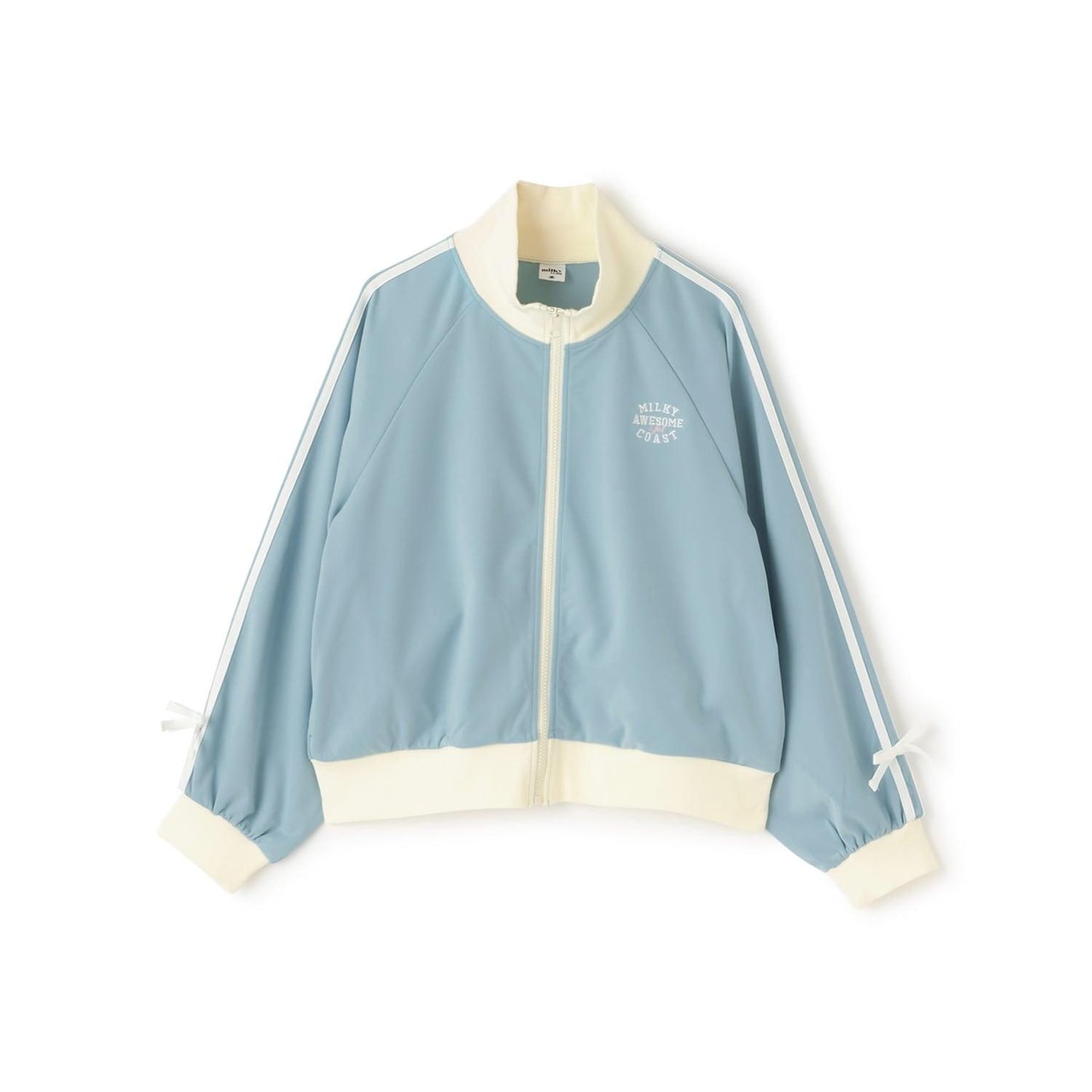 【milky coast】袖條紋運動夾克