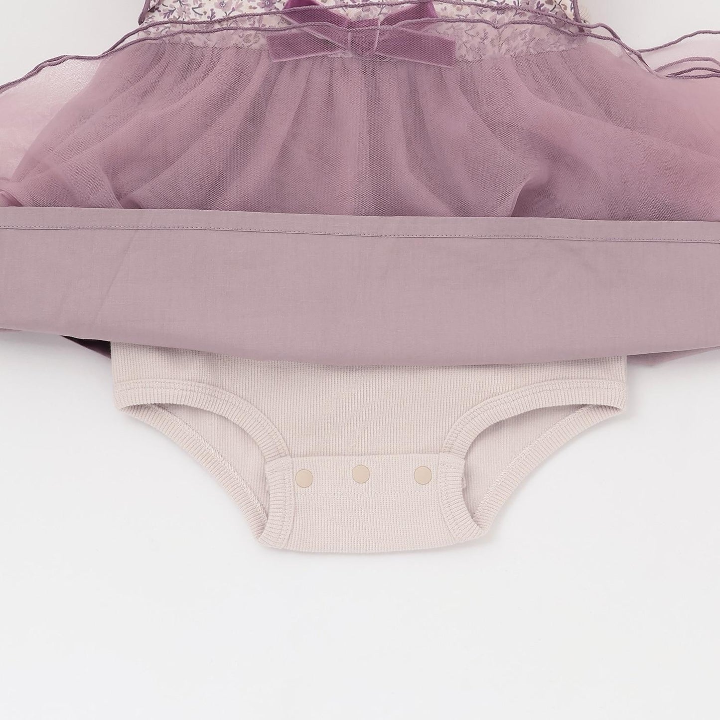 花卉網紗拼接連體衣