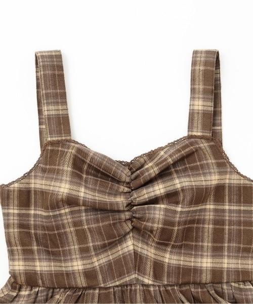 褶皺格紋連衣裙【韓國時尚】