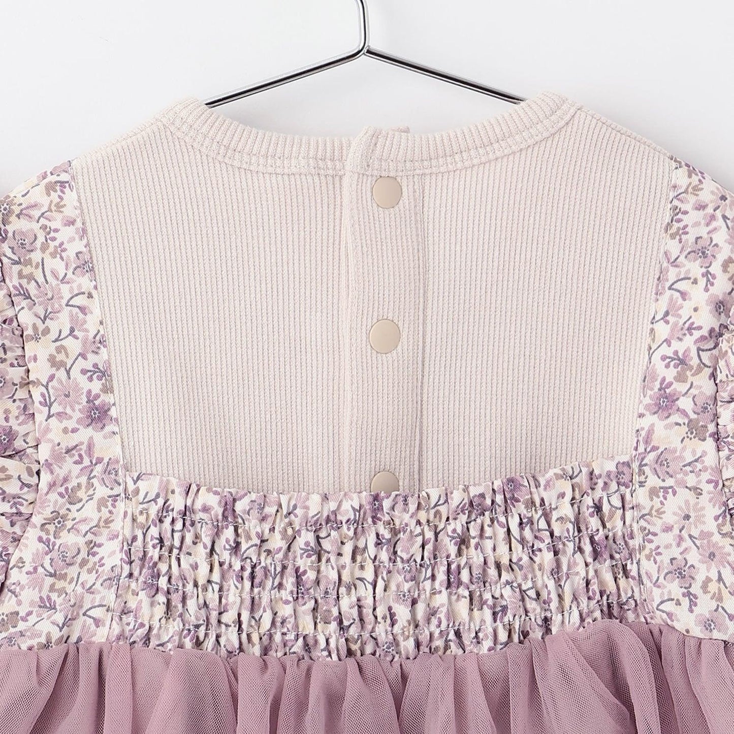 花卉網紗拼接連體衣