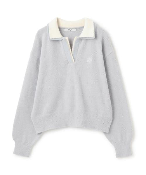 雙拼色針織套頭衫【韓國時尚】