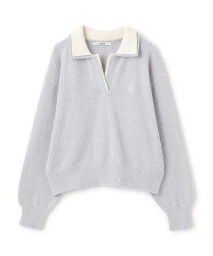 雙拼色針織套頭衫【韓國時尚】