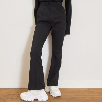 【LTXC】【彈力】舒適顯瘦剪裁喇叭褲