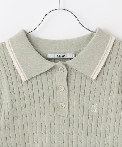 修身款針織POLO衫【韓國時尚】