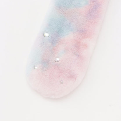 蝴蝶結仿皮草圍巾