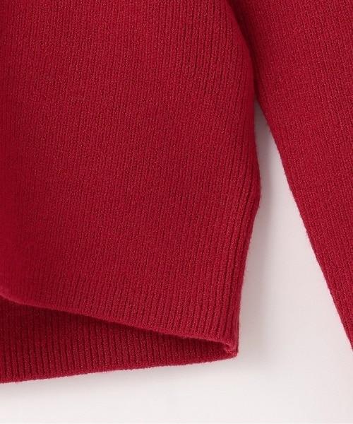 蝴蝶結一字肩針織套頭衫【韓國時尚】