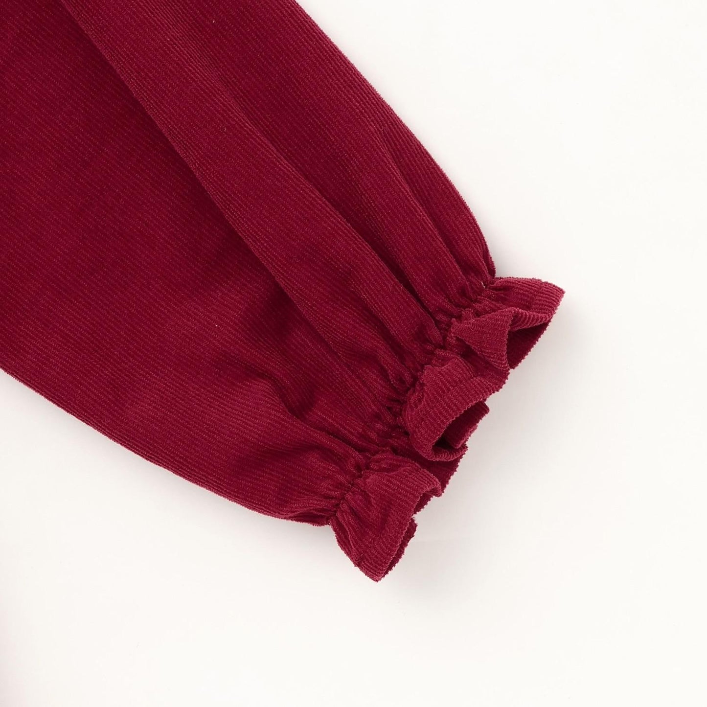 燈芯絨層疊連衣裙