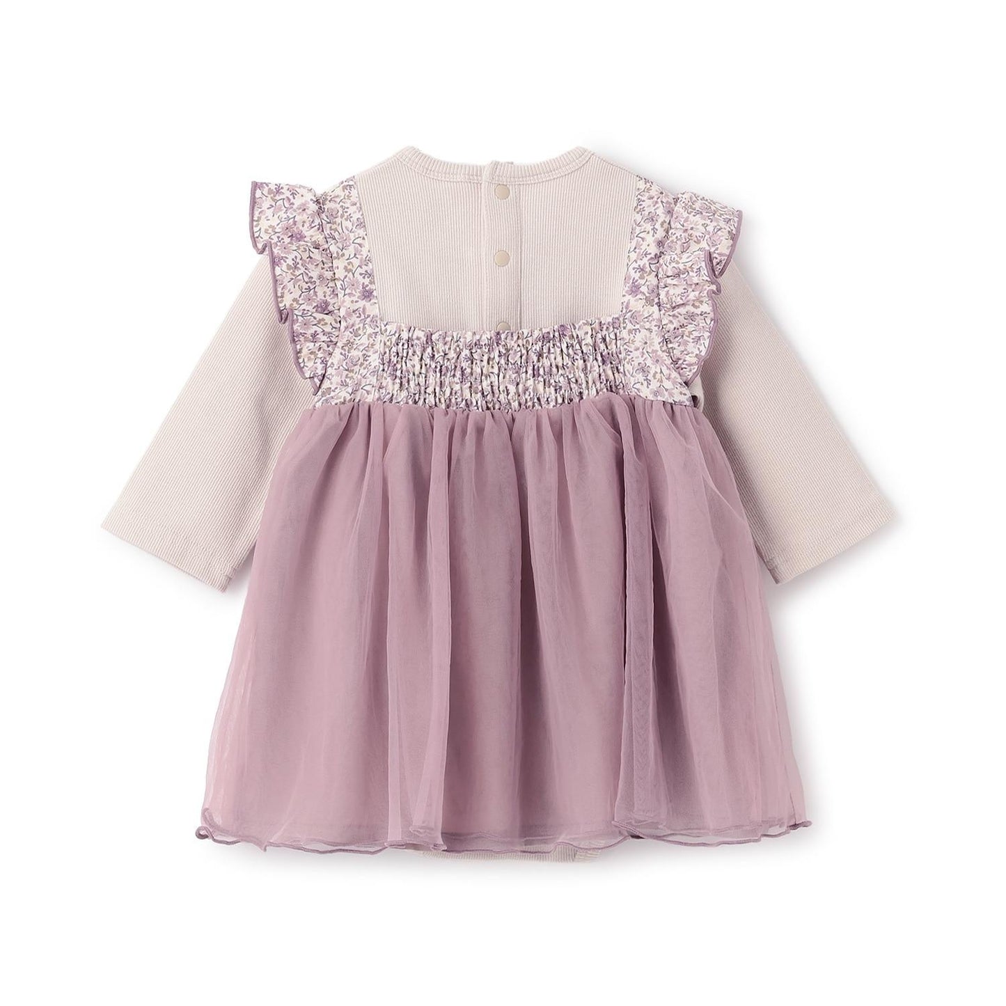 花卉網紗拼接連體衣