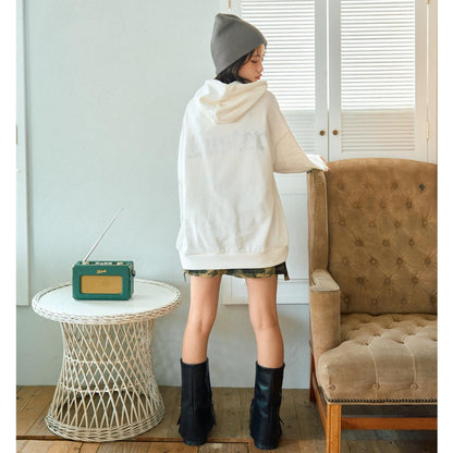 【LTXC】後背水鑽寬鬆連帽衛衣