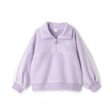 亮片滾邊半拉鍊套頭衫