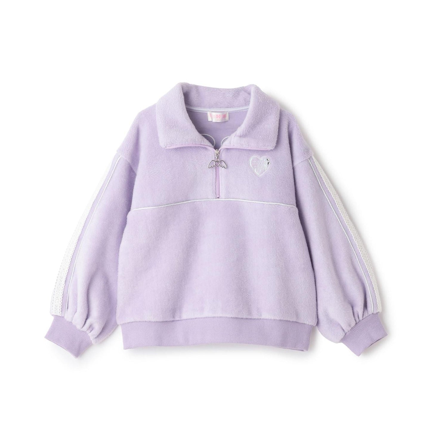 亮片滾邊半拉鍊套頭衫