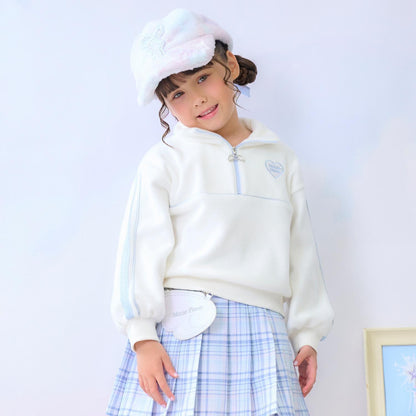 亮片滾邊半拉鍊套頭衫