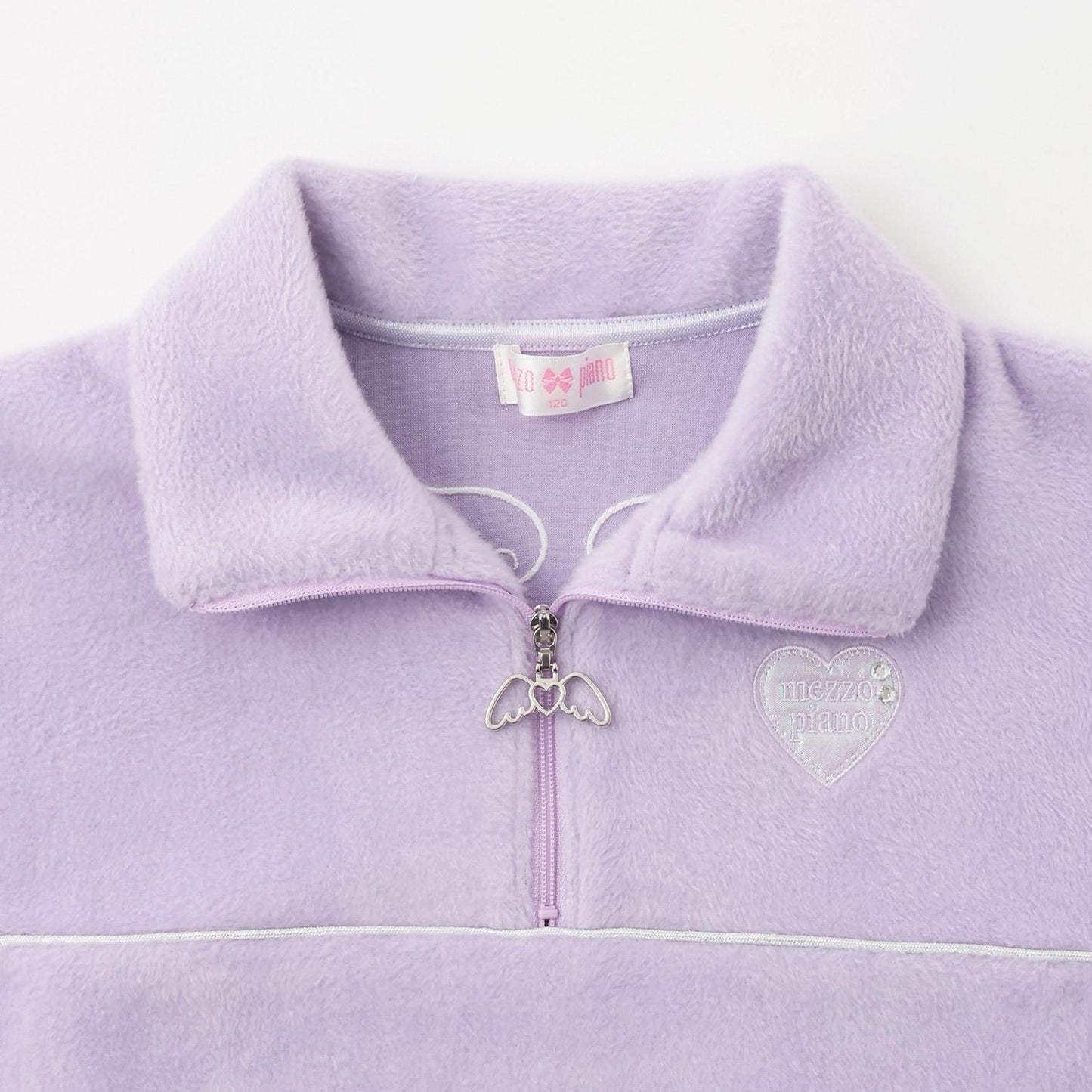 亮片滾邊半拉鍊套頭衫