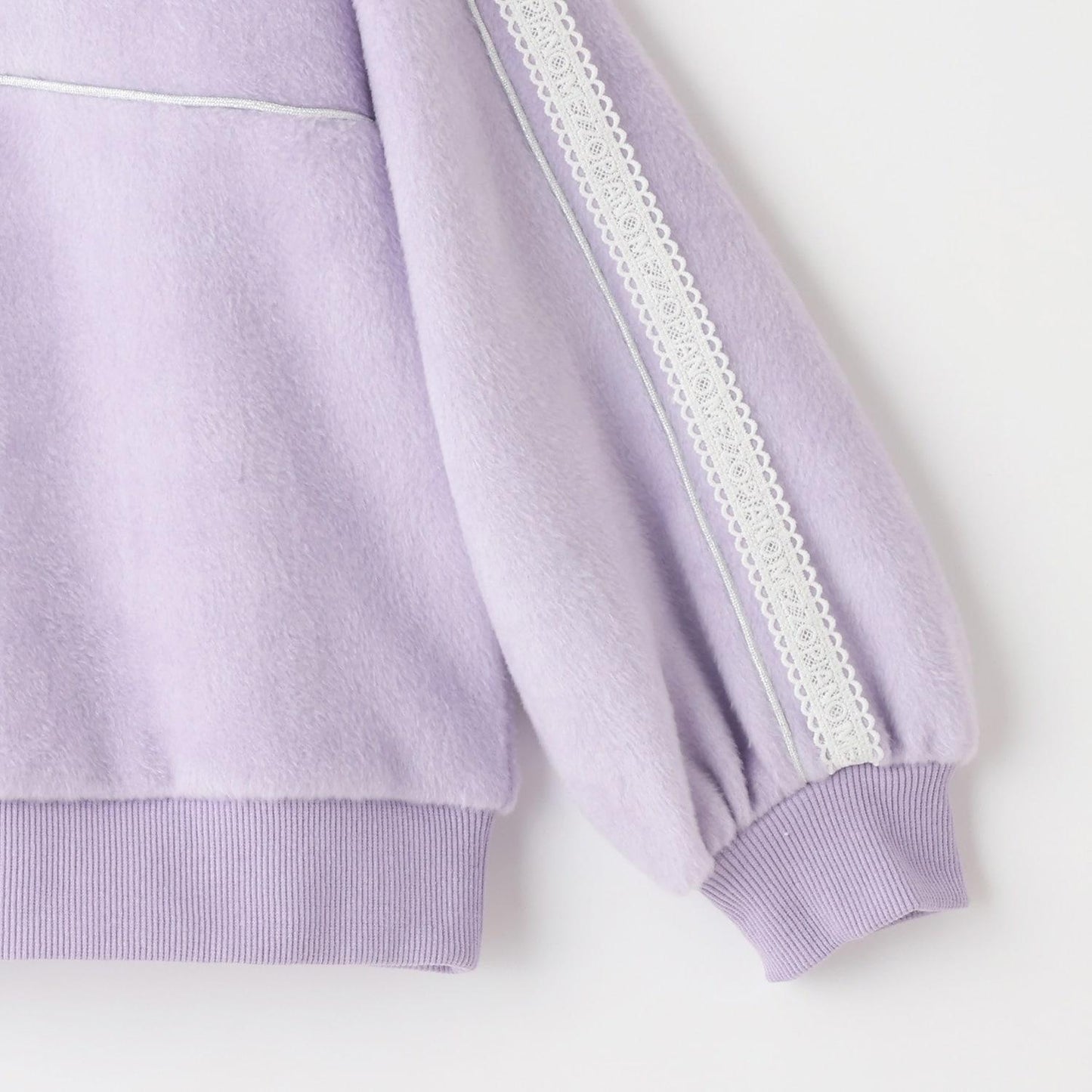 亮片滾邊半拉鍊套頭衫