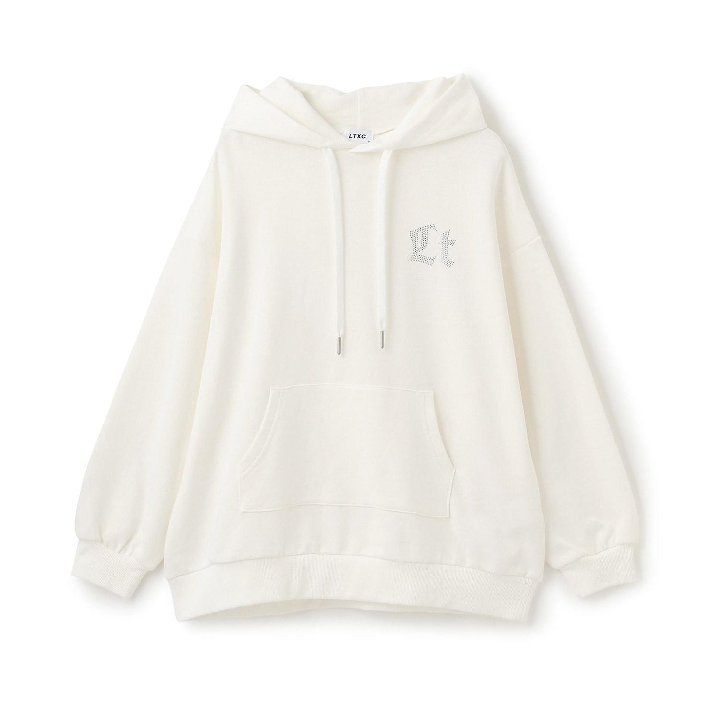 【LTXC】後背水鑽寬鬆連帽衛衣