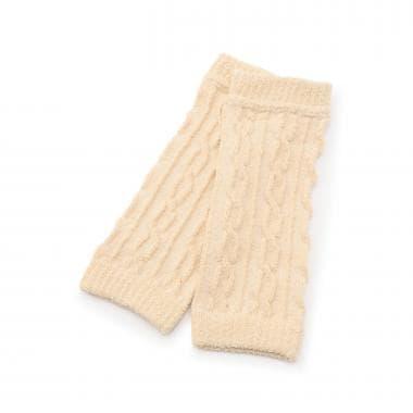 毛絨麻花編織護腿襪