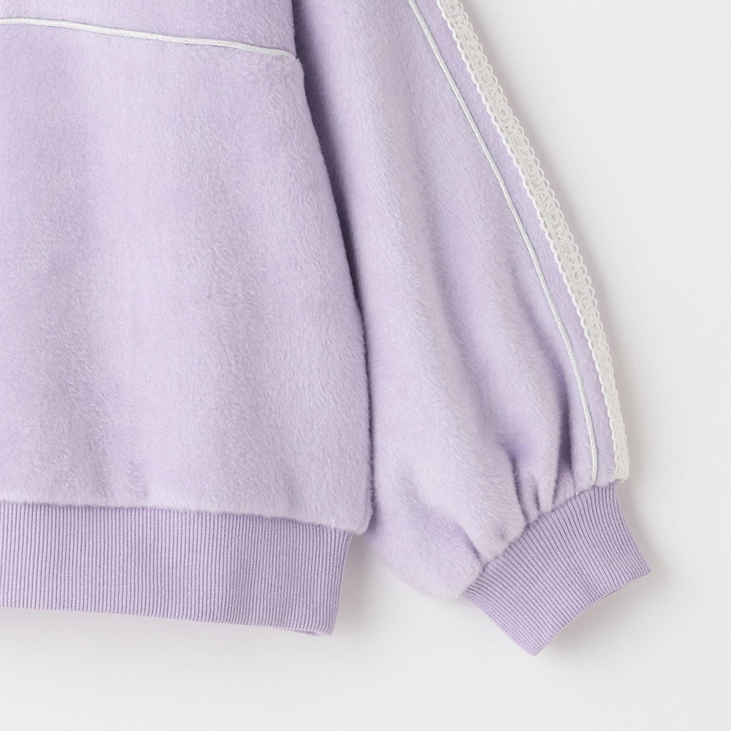 亮片滾邊半拉鍊套頭衫