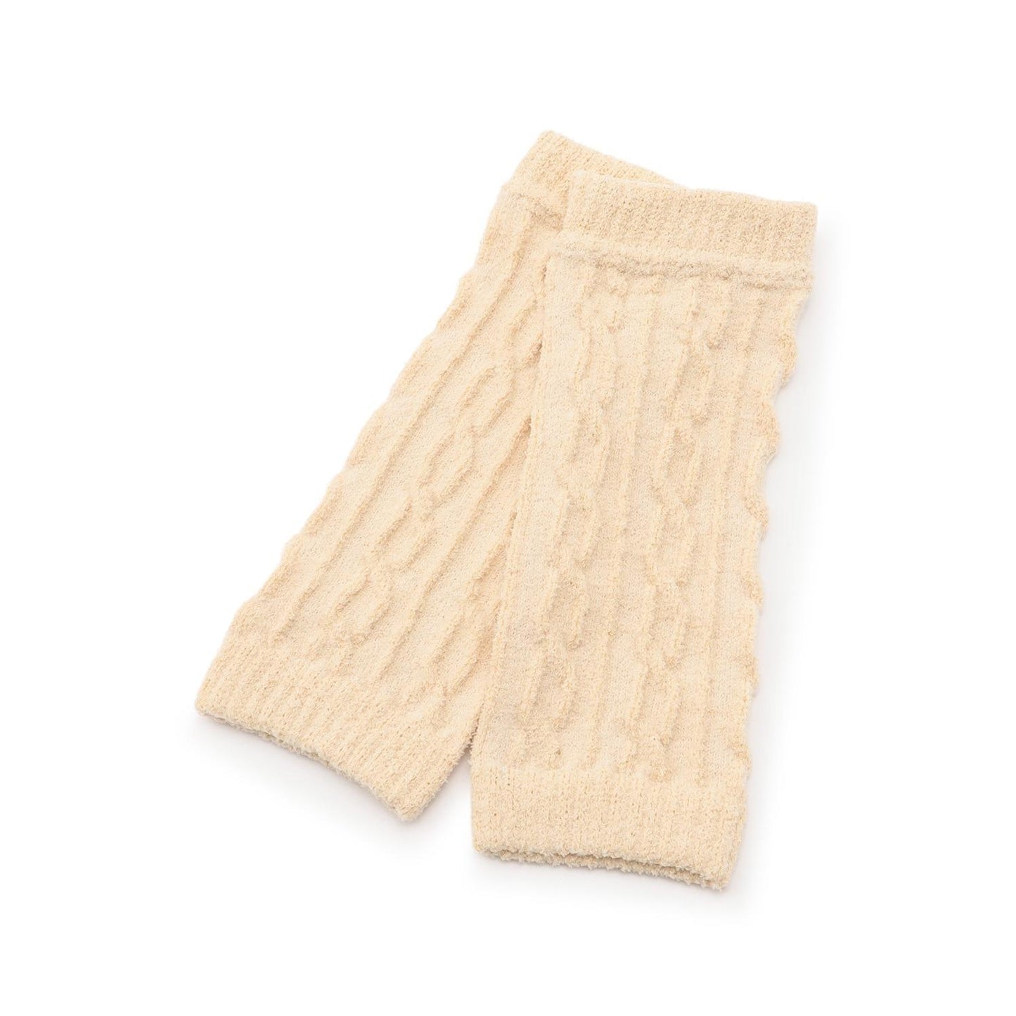 毛絨麻花編織護腿襪