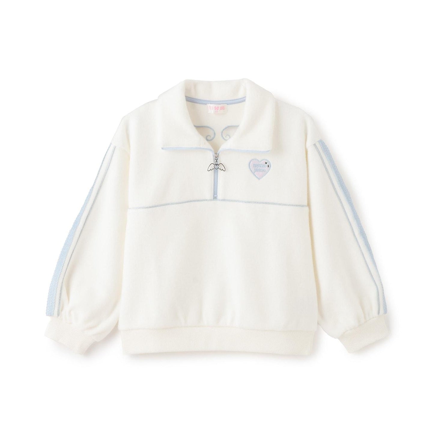 亮片滾邊半拉鍊套頭衫