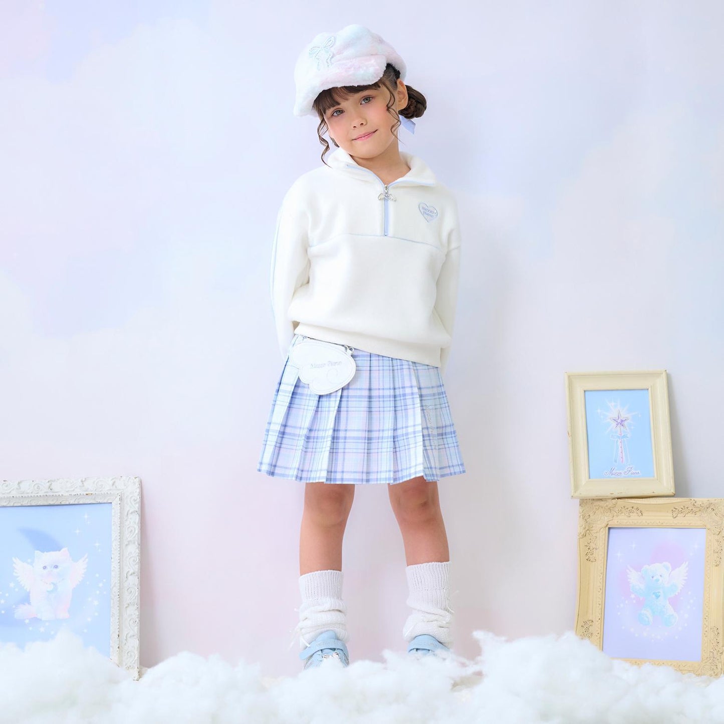 亮片滾邊半拉鍊套頭衫