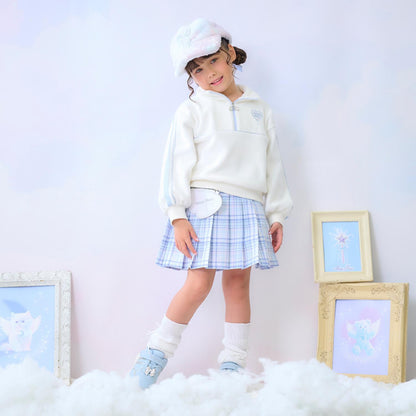 亮片滾邊半拉鍊套頭衫