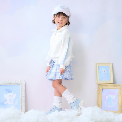 亮片滾邊半拉鍊套頭衫