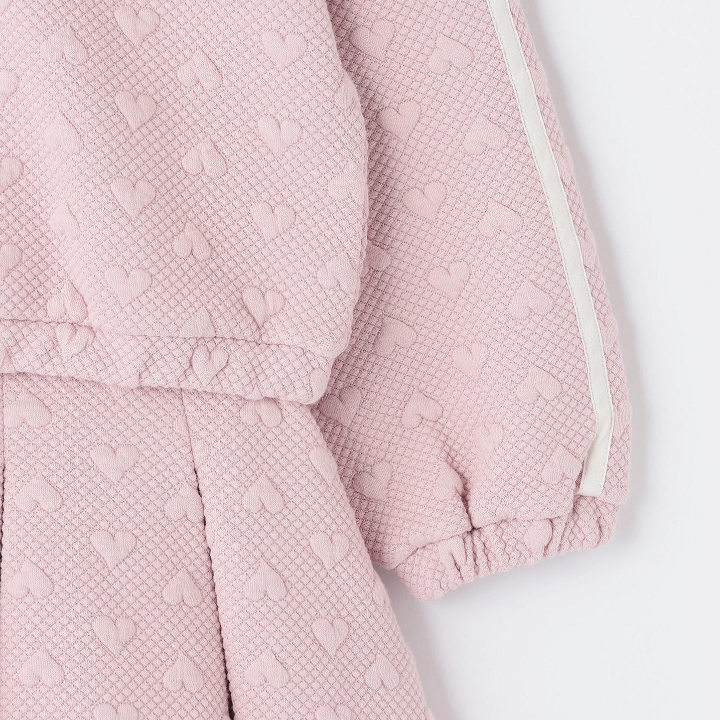 剪裁提花半拉鍊水手領套裝