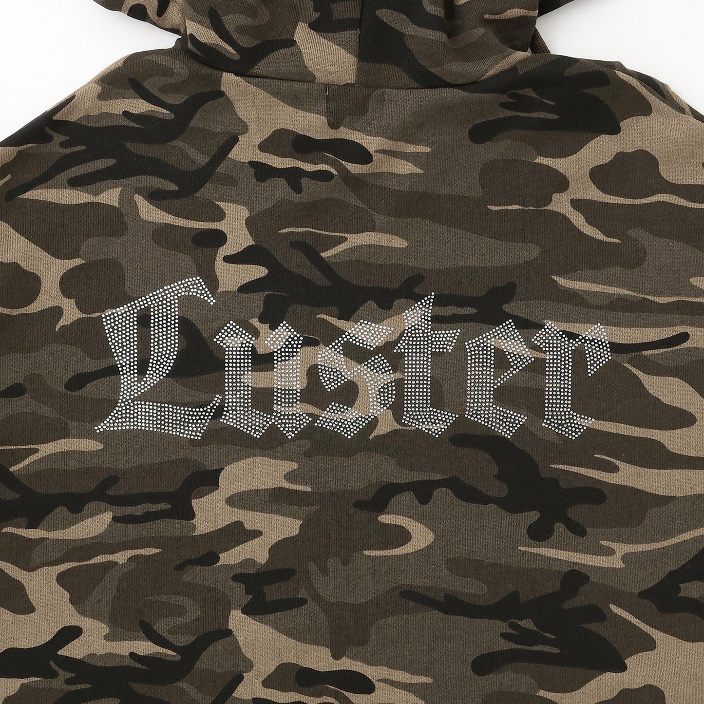 【LTXC】後背水鑽寬鬆連帽衛衣