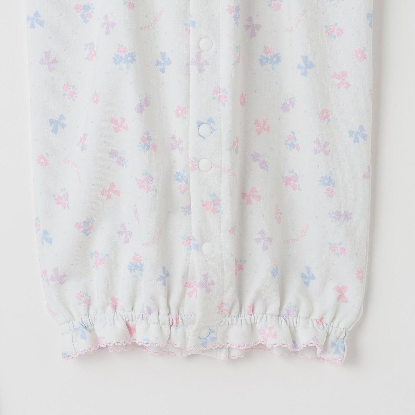 【BOX付】花朵蝴蝶結圖案2用連體衣&圍兜套裝