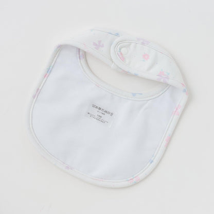 【BOX付】花朵蝴蝶結圖案2用連體衣&圍兜套裝