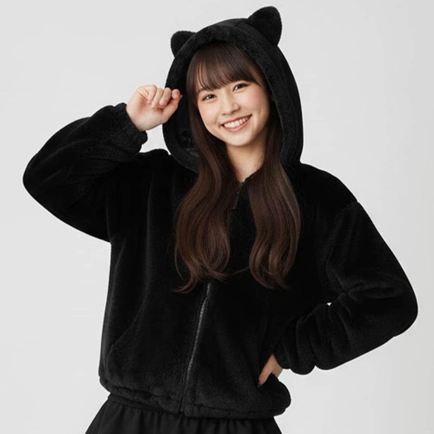 【milky coast】貓耳毛絨連帽外套