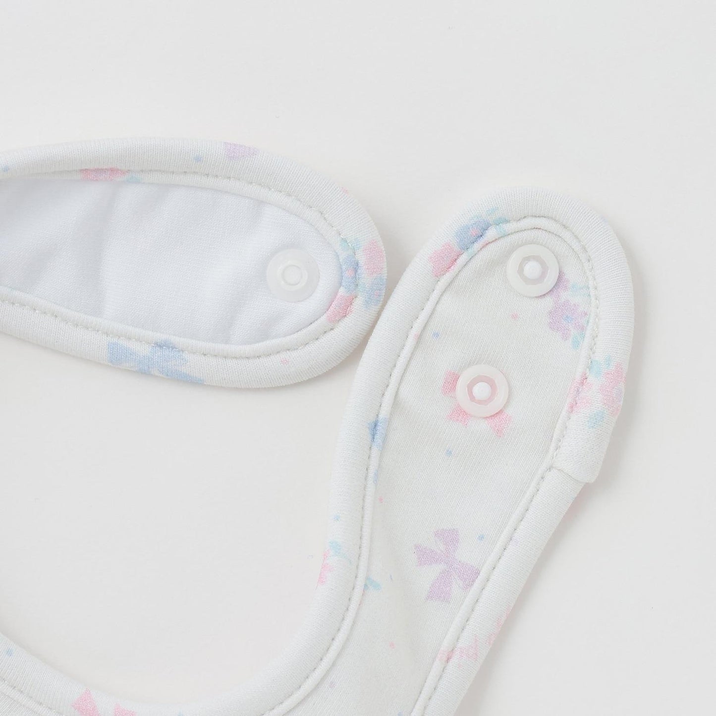 【BOX付】花朵蝴蝶結圖案2用連體衣&圍兜套裝