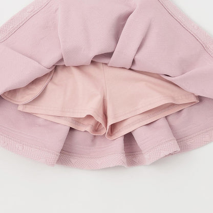 剪裁提花半拉鍊水手領套裝