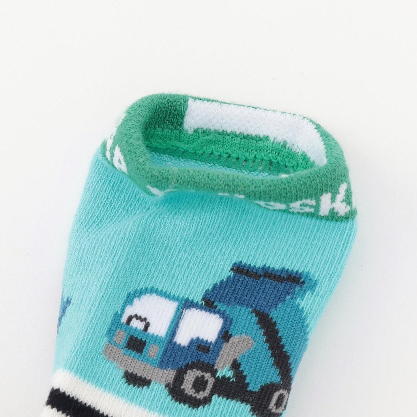 工程車輛條紋船襪