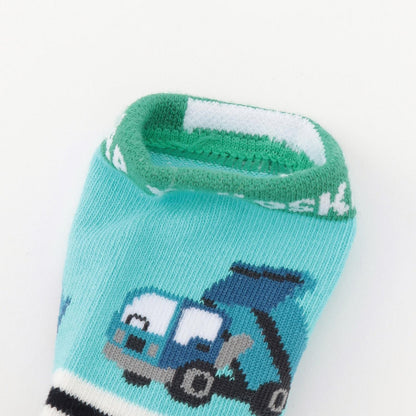 工程車輛條紋船襪