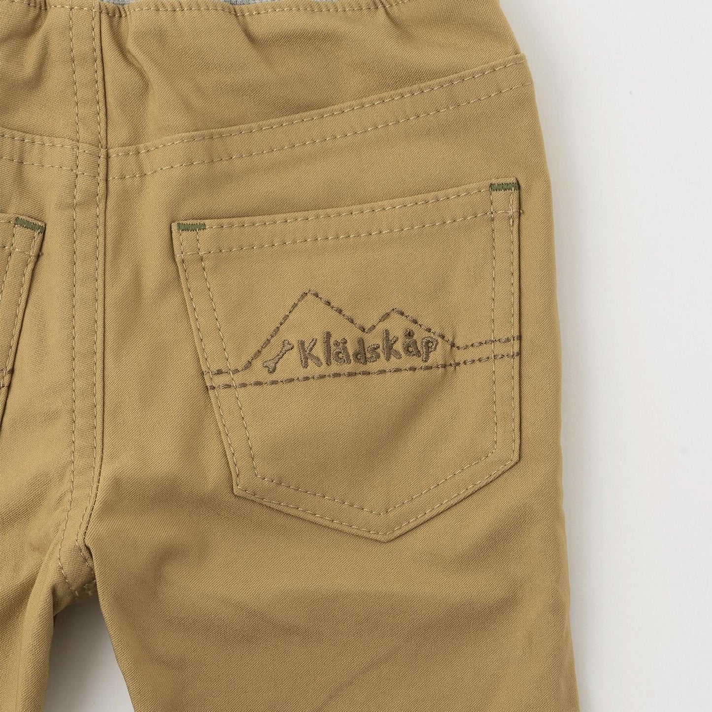 恐龍圖案翻邊長款直筒褲