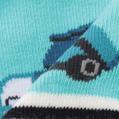 工程車輛條紋船襪