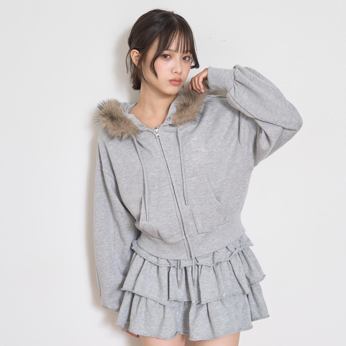 【LTXC】【可套裝】毛絨兩用拉鍊連帽衫