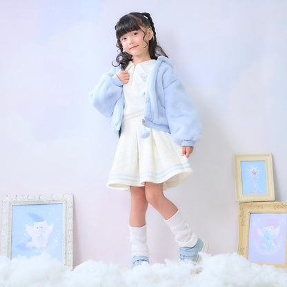 剪裁提花半拉鍊水手領套裝